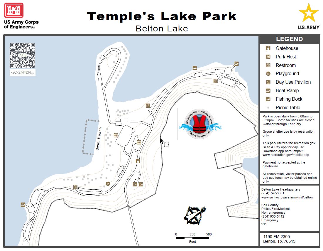 Temples Lake Park  Map
